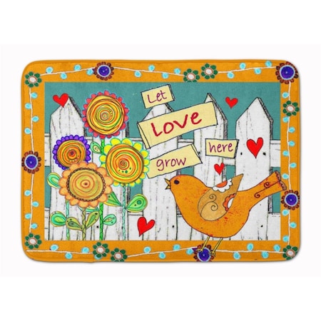 Carolines Treasures Let Love Grow Here Machine Washable Memory Foam Mat PJC1101RUG
